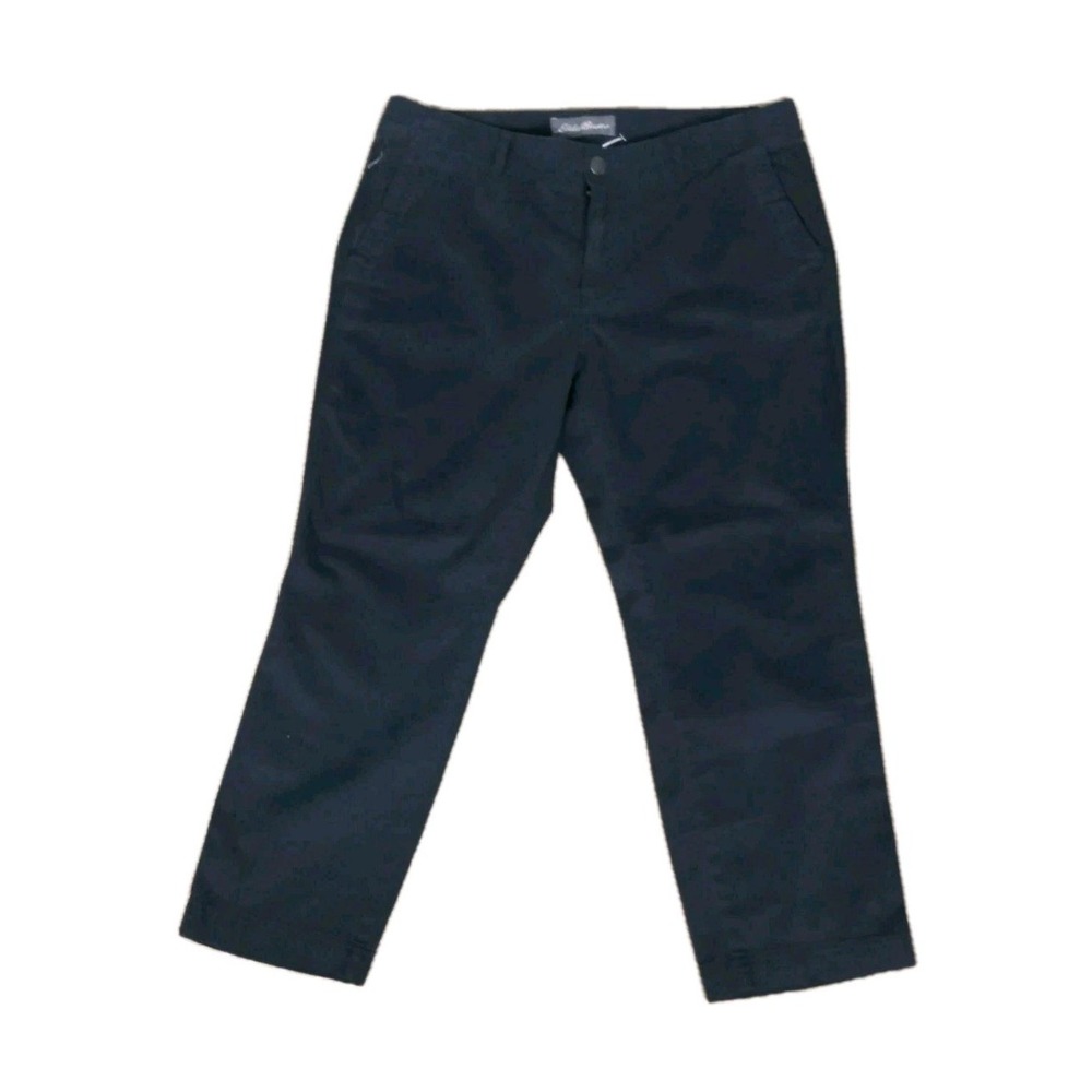 Eddie Bauer Black crop Pants Petites Size 10P Special Dyed